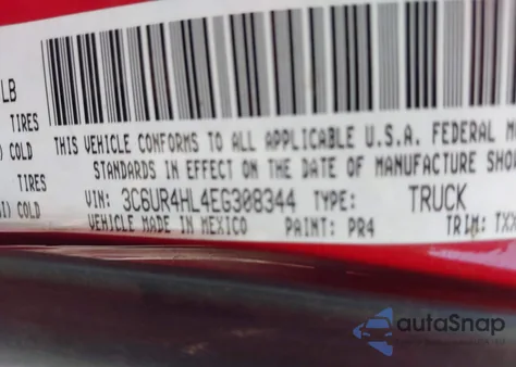 2014 Ram 2500 Tradesman from USA, damaged, VIN 3C6UR4HL4EG308344